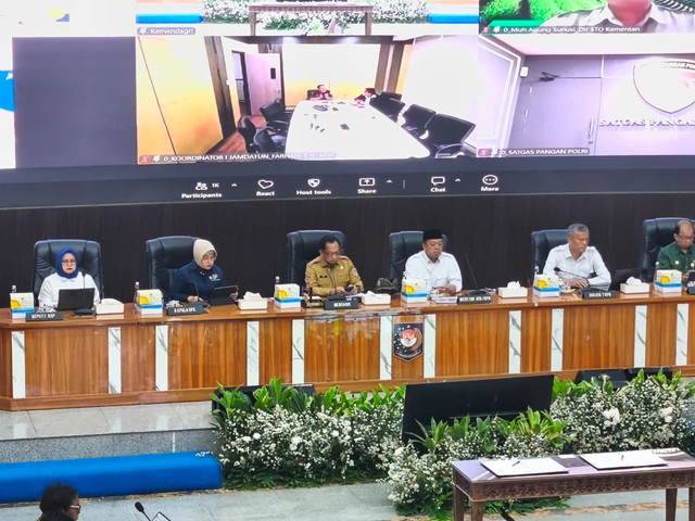 Menteri Dalam Negeri Muhammad Tito Karnavian dalam acara Sinkronisasi Layanan BPHTB, layanan pertanahan, serta integrasi data perpajakan dan pertanahan, Senin (10/8). Foto: Aditya Nugraha/kumparan