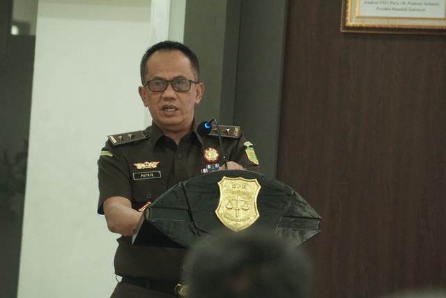 Kepala Badan Pemulihan Aset Kejaksaan Republik Indonesia Patris Yusrian Jaya membuka Gerakan Lelang Serentak untuk Indonesia Maju di Gedung Badan Pemulihan Aset Kejaksaan Agung RI, Jakarta, Senin (10/8/2026). Foto: Iqbal Firdaus/kumparan
