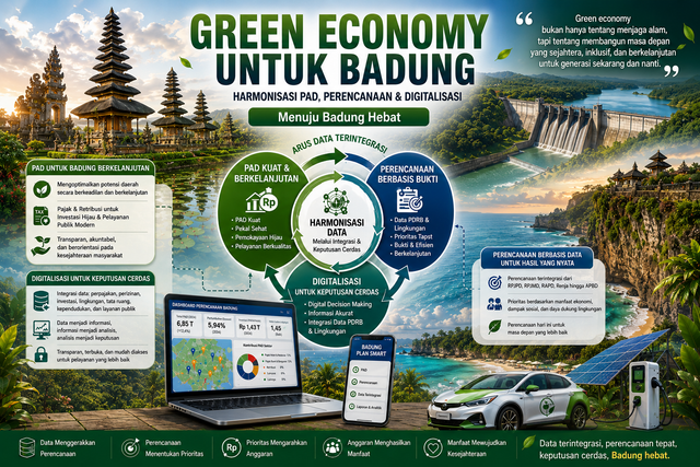 Ilustrasi Ekonomi Hijau untuk Badung, Dok. Ilustrasi AI