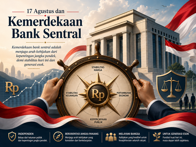 Ilustrasi Independensi Bank Sentral dalam menjaga kebijakan. Foto generated by AI