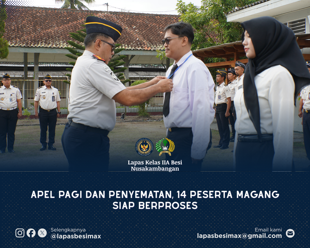 Apel Pagi dan Penyematan, 14 Peserta Magang Siap Berproses