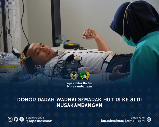 Donor Darah Warnai Semarak HUT RI ke-81 di Nusakambangan
