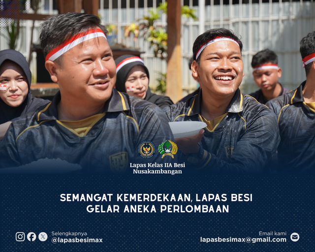 Semangat Kemerdekaan, Lapas Besi Gelar Aneka Perlombaan