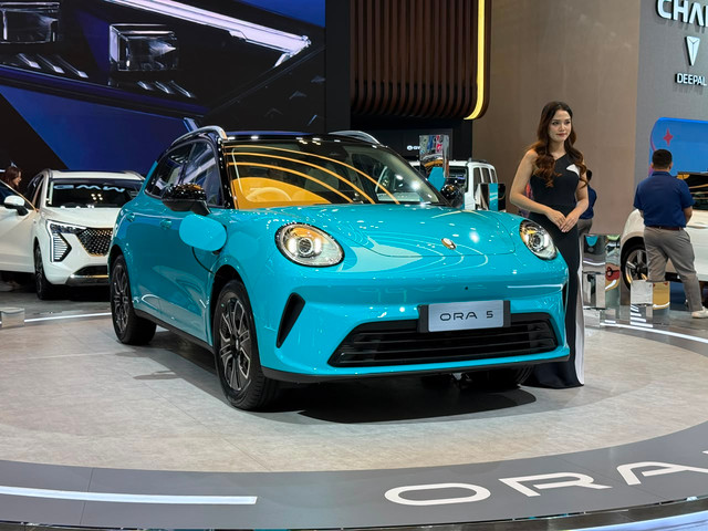 GWM Ora 5 EV di GIIAS 2026. Foto: Alvian Yoga Yulianto/kumparan