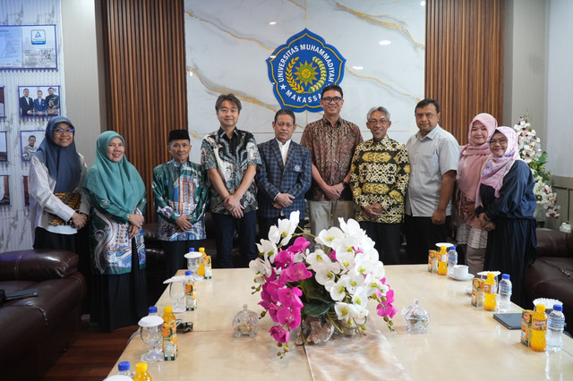 Unismuh Makassar dan Kaikoukai Jepang Jajaki Pemanfaatan E-Learning Keperawatan Berstandar Global. Foto: Dede Leman/Humas