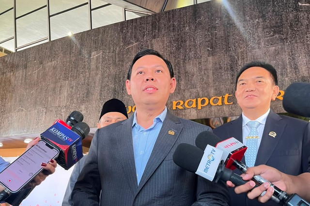 Ketua DPD RI Sultan Bachtiar Najamudin di Kompleks Parlemen, Senayan, Jakarta, Kamis (13/8/2026). Foto: Nasywa Athifah/kumparan