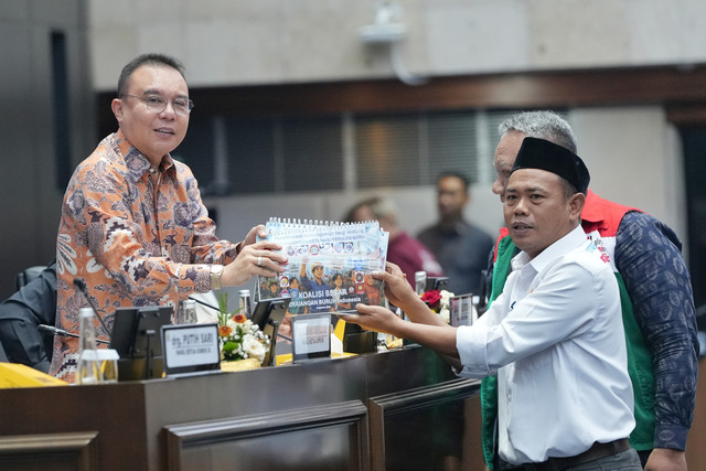 Wakil Ketua DPR RI Sufmi Dasco Ahmad menerima perwakilan serikat pekerja dan serikat buruh di Kompleks Parlemen, Senayan, Jakarta, Kamis (13/8/2026). Foto: Dok. Istimewa