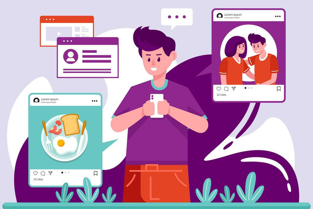 Ilustrasi Oversharing (Sumber: Freepik)