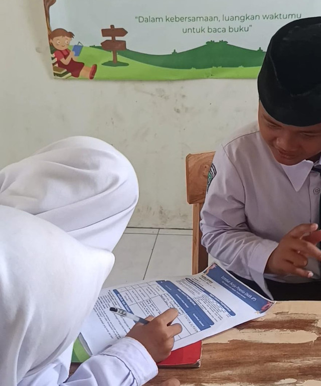 Suasana pembelajaran berbasis gamifikasi. Dok. Pribadi / SMP Islam Plus An Nahdliyah Gobang