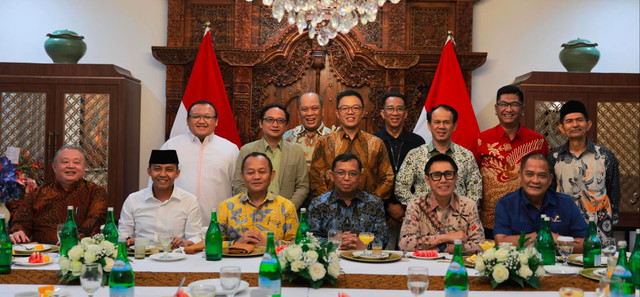 Pertemuan sejumlah sekjen partai politik, Kamis (13/8/2026). Foto: Gerindra