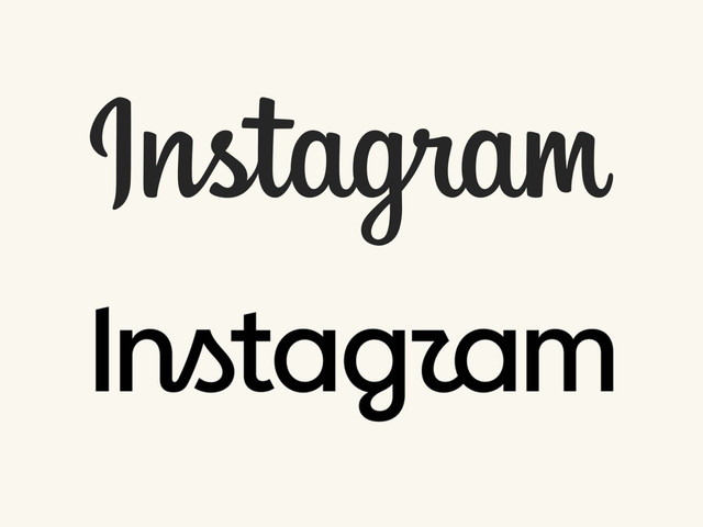 Logo teks baru Instagram (bawah) yang diumumkan oleh Head of Instagram, Adam Mosseri, pada 13 Agustus 2026, menandai perubahan