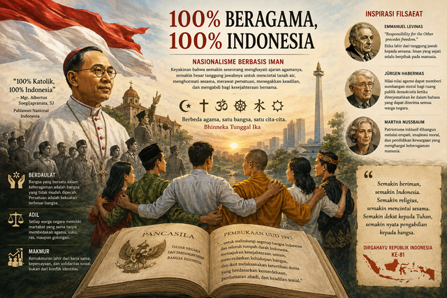 Ilustrasi nasionalisme berbasis iman