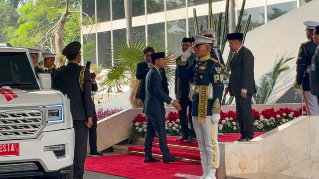 Wakil Presiden Gibran Rakabuming Raka tiba di DPR, Jumat (14/8/2026). Foto: Nasywa Athifah/kumparan