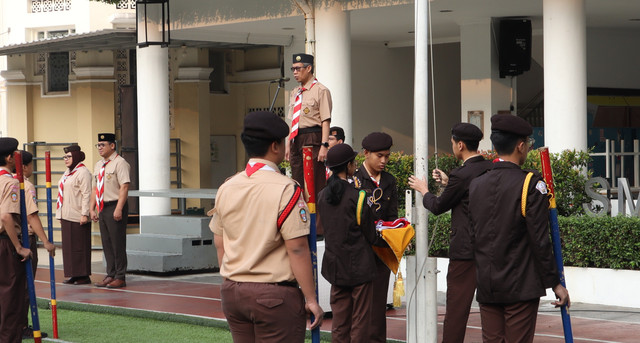 Suasana Upacara Peringatan Pramuka 2026 SMP-SMA Labschool kebayoran. Dok. Istimewa