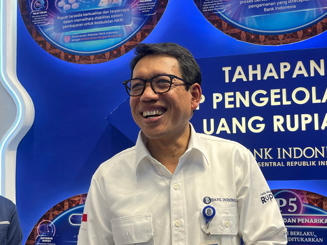 Kepala Departemen Pengelolaan Uang Bank Indonesia (BI) Muh. Anwar Bashori dalam gelaran Festival Rupiah Berdaulat Indonesia (FERBI) di Istora Senayan, Jakarta Pusat, Jumat (14/8/2026). Foto: Widya Islamiati/kumparan