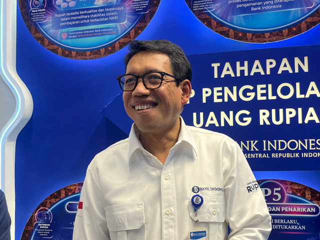 Kepala Departemen Pengelolaan Uang Bank Indonesia (BI) Muh. Anwar Bashori dalam gelaran Festival Rupiah Berdaulat Indonesia (FERBI) di Istora Senayan, Jakarta Pusat, Jumat (14/8/2026). Foto: Widya Islamiati/kumparan