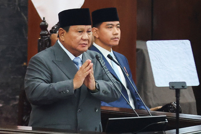 Presiden Indonesia Prabowo Subianto menjelang peringatan Hari Kemerdekaan ke-81 negara itu, di Jakarta, Indonesia, 14 Agustus 2026. Foto: REUTERS/Stringer