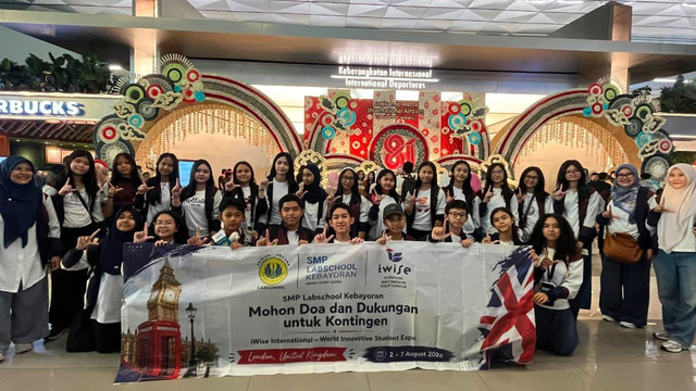 Siswa SMP Labschoool Kebayoran mengikuti lomba sains internasional di London. Foto: SMP Lab School Kebayoran