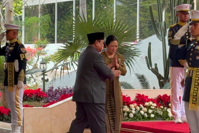 Presiden Prabowo Subianto tiba di DPR, Jumat (14/8/2026). Foto: Nasywa Athifah/kumparan