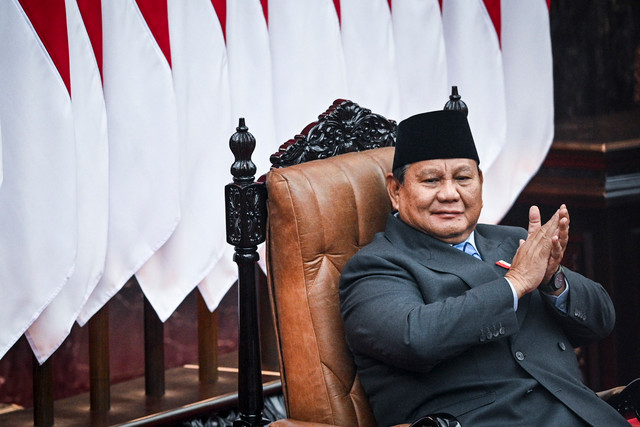 Presiden Prabowo Subianto menghadiri Rapat Paripurna Pembukaan Masa Persidangan I DPR Tahun Sidang 2026-2027 di Gedung Nusantara, Kompleks Parlemen, Jakarta, Jumat (14/8/2026). Foto: Asprilla Dwi Adha/ANTARA FOTO