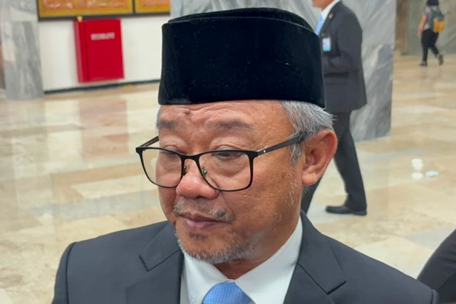 Menteri Pendidikan Dasar dan Menengah Abdul Muti di Kompleks Parlemen, Senayan, Jakarta, Jumat (14/8/2026). Foto: Farusma Okta Verdian/kumparan