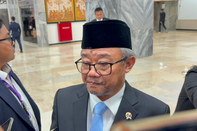 Menteri Pendidikan Dasar dan Menengah Abdul Muti di Kompleks Parlemen, Senayan, Jakarta, Jumat (14/8/2026). Foto: Farusma Okta Verdian/kumparan
