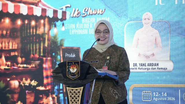 Festival Bazar Kemendagri 2026 yang berlangsung 12-14 Agustus resmi ditutup, hadirkan pameran UMKM, santunan yatim, dan edukasi mitigasi bencana, Jumat (14/8/2026). Foto: Kemendagri RI