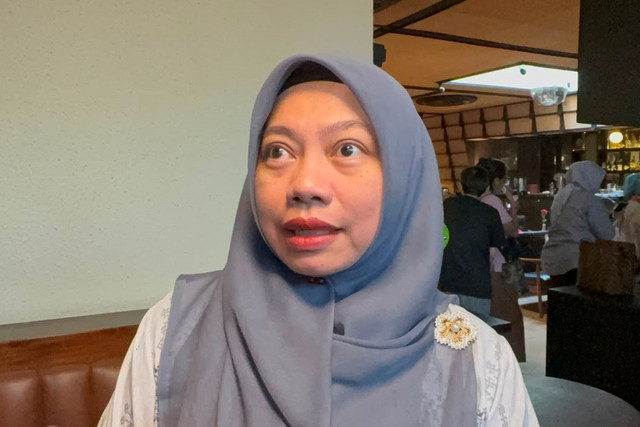 Titi Anggraini usai menghadiri acara "Membenahi Kerusakan Indonesia" di Penn Jakarta Wolter Monginsidi, Jakarta Selatan, Sabtu (15/8/2026). Foto: Kevin Daniel/kumparan