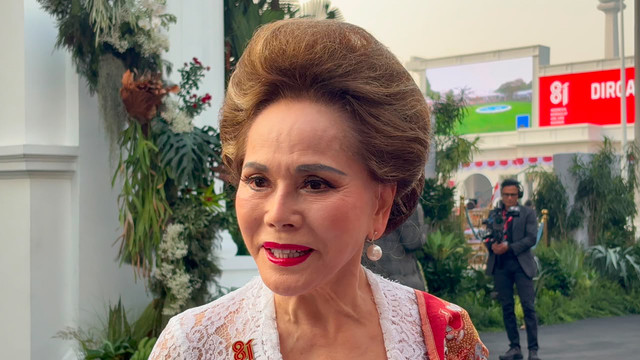 Istri ke-6 Presiden Soekarno, Ratna Sari Dewi Sukarno di Istana Merdeka, Jakarta, Senin (17/8/2026). Foto: Zamachsyari/kumparan