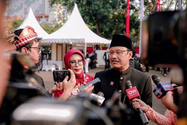 Mensos Saifullah Yusuf  menghadiri Upacara Peringatan HUT ke-81 Kemerdekaan Republik Indonesia di Istana Merdeka, Jakarta, Senin (17/8/2026). Foto: Kemensos RI