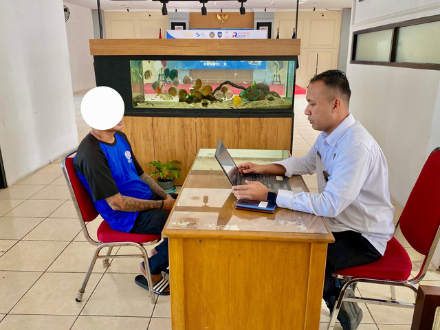 Assesment kegiatan pembinaan dan kesadaran hukum Tahana oleh Prtugaetugas Pemasyarakatan 