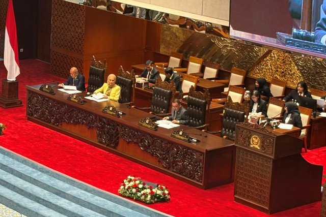 Rapat Paripurna DPR ke-2 Masa Persidangan I Tahun Sidang 2026-2027 di Kompleks Parlemen, Senayan, Jakarta, Selasa (18/8/2026). Foto: Nasywa Athifah/kumparan