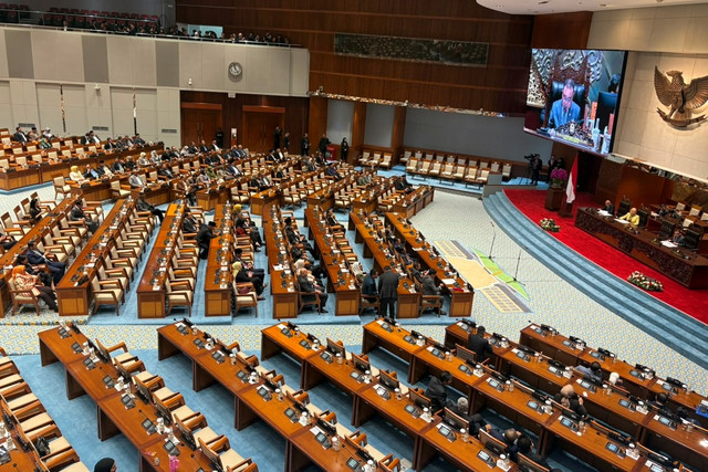 Rapat Paripurna DPR ke-2 Masa Persidangan I Tahun Sidang 2026-2027 di Kompleks Parlemen, Senayan, Jakarta, Selasa (18/8/2026). Foto: Nasywa Athifah/kumparan