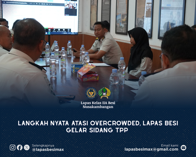 Langkah Nyata Atasi Overcrowded, Lapas Besi Gelar Sidang TPP