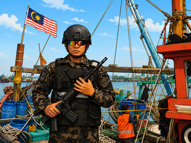 Ilustrasi Petugas PSDKP sedang melaksanakan pengawasan dilaut (Gambar: Moh Nur Nawawi)