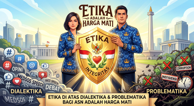     Ilustrasi ASN Harus Mengutamakan Etika dan Integritas. (Gambar dihasilkan oleh Gemini AI)