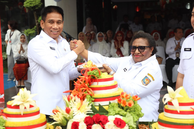 Wamendagri Ribka Haluk pimpin upacara HUT 81 Kemendagri di Jakarta, tekankan pentingnya perkuat sinergi pusat-daerah serta tingkatkan ketahanan bencana menyusul gempa NTT, Rabu (19/8/2026). Foto: Dok. Kemendagri