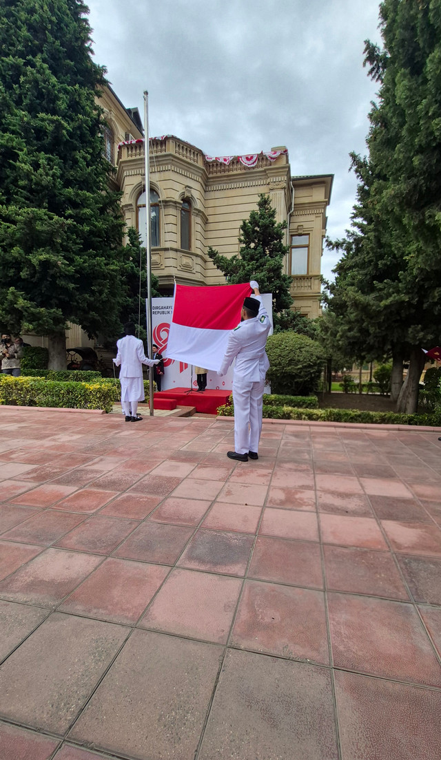Upacara Peringatan HUT RI ke-81 di Baku, Azerbaijan (Sumber: Foto Pribadi)