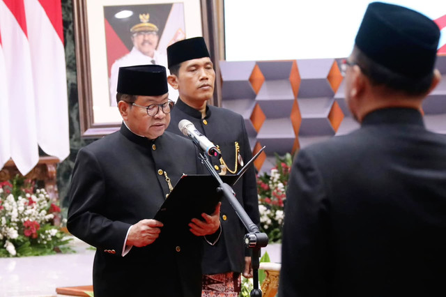 Gubernur DKI Jakarta Pramono Anung melantik tujuh Pejabat Pimpinan Tinggi Pratama Pemerintah Provinsi (Pemprov) DKI Jakarta di Balai Kota Jakarta, Rabu (19/8/2026). Foto: Nauval Pratama/kumparan