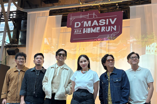 Konferensi pers tur konser D'Masiv ke lima negara Asia di Jakarta, Rabu (19/8/2026). Foto: Aprilandika Pratama/kumparan