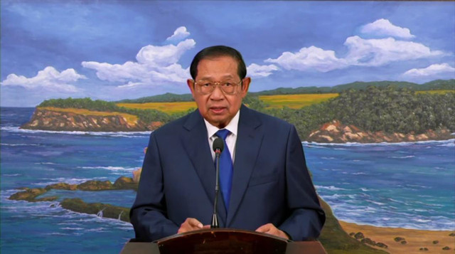 Presiden Ke-6 RI, Susilo Bambang Yudhoyono, menjadi keynote speaker pada The 5th Biennial International Conference on International Relations (ICON-IR) yang diselenggarakan oleh Program Studi Hubungan Internasional Unpar pada Kamis (20/8/2026). Foto: YouTube/ Ngobrolin HI Unpar