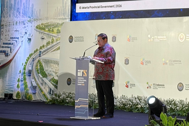 Gubernur Jakarta Pramono Anung menghadiri IITS 2026 di Tribrata Hotel, Jakarta pada Kamis (20/8/2026). Foto: Argya Maheswara/kumparan