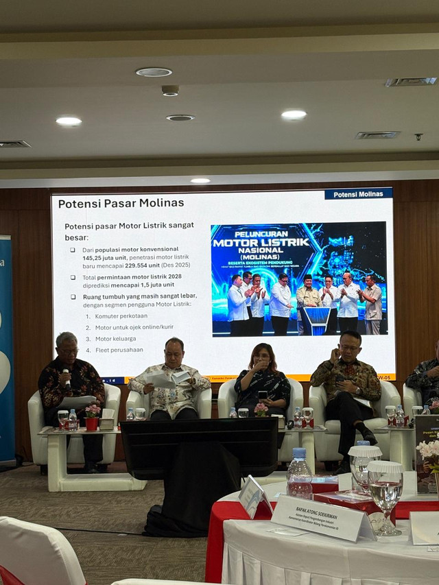 Diskusi Motor Listrik Nasional (Molinas) di Bisnis Indonesia. Foto: Fitra Andrianto/kumparan