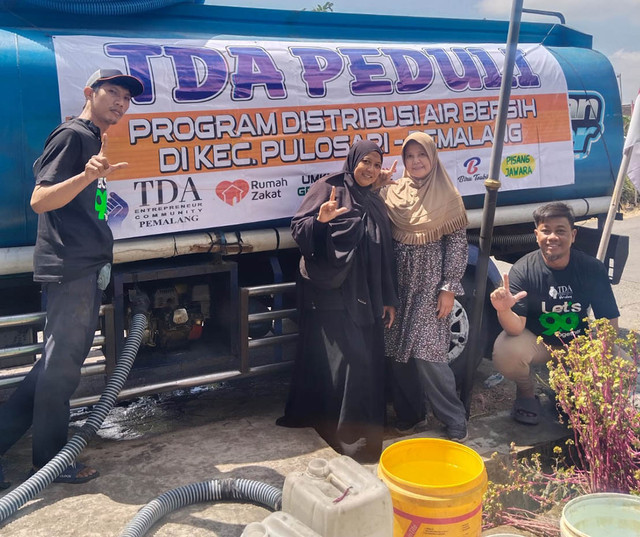 TDA Pemalang Salurkan 60.000 Liter Air Bersih untuk Warga Pulosari dan Belik
