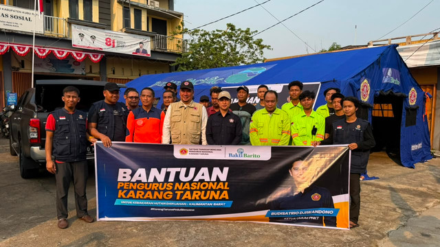 PNKT mengerahkan Personel Karang Taruna untuk membantu menangani Karhutla Sumatera & Kalimantan Foto: Dok. Kemensos