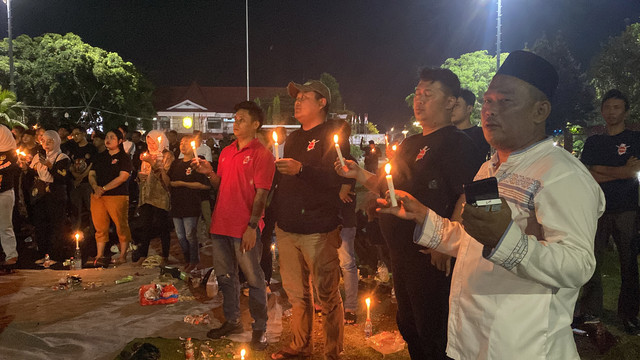 Sejumlah organisasi massa (ormas) di Kabupaten Pati menggelar doa bersama dan menyuarakan komitmen untuk mewujudkan Pati yang damai, aman, kondusif, dan bermartabat, Jumat (21/8/2026). Foto: Dok. Istimewa