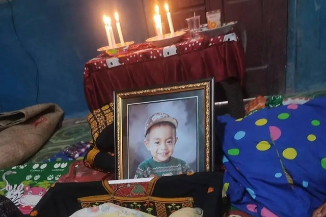 Mario Calviano Guru (2), balita asal Nagekeo, NTT yang meninggal dunia karena kedinginan. Foto: Dok. Istimewa