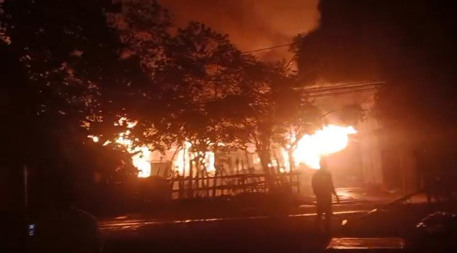 Desa Adat Sade, Lombok, NTB terbakar. dok istimewa
