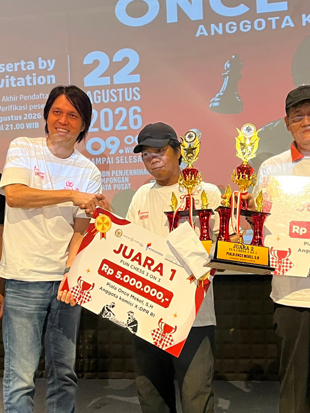 Once Mekel gelar pertandingan Fun Chess 3 on 3. Foto: Dok. Istimewa