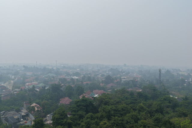 Kabut asap selimuti wilayah Jambi pada Minggu (23/8/2026). Foto: kumparan